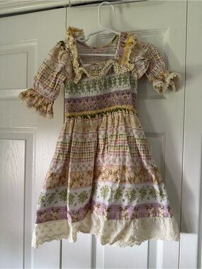 Ivy City Co Pastel Bunny Floral Smocked Dress